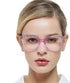 OCCI CHIARI Clear Reading Glasses for Women, Stylish Readers in Purple, 6.0, Available in Multiple Strengths