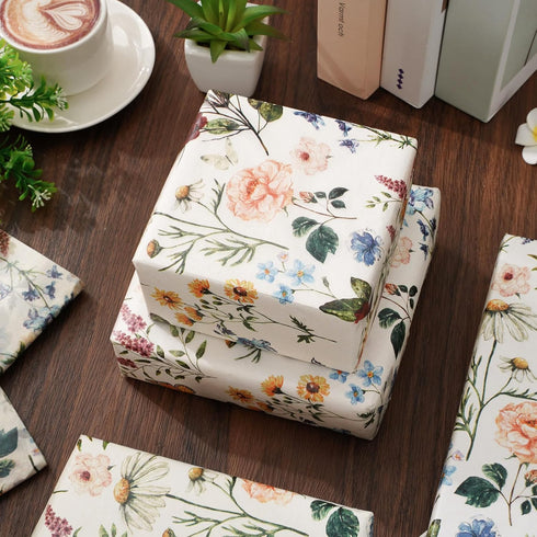 Generic AnyDesign 100 Sheets Floral Tissue Paper Vintage Wildflower Gift Wrapping Paper for Spring Wedding Birthday