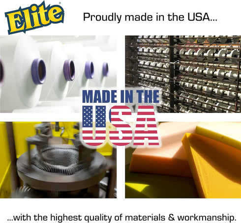 Elite HD (Heavy Duty) All Purpose Cleaning Pad, 2 Pack, Non Scratch, Dish Sponge, Scrubber, Made in USA. Large Thick Sponge for Household and Industrial Use. Sized to Grip for Heavy Scrubbing. by Elite