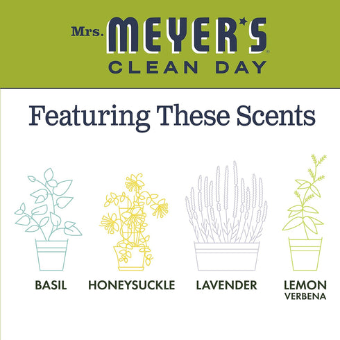 Mrs. Meyer's Clean Day Liquid Dish Soap (Lemon Verbena Scent, 16 oz) - Cruelty Free, Non-Toxic, Pack of 6