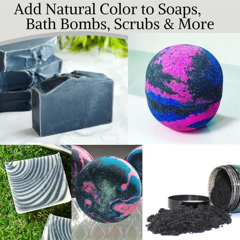 Bentonite Clay Powder and Activated Charcoal Blend (8oz) for Charcoal Face Mask, Facial, Hair Mud Mask, DIY Toothpaste