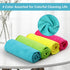 HOMEXCEL Microfiber Cleaning Cloth - 24Pack Cleaning Rag, 11.5"X11.5" Assorted Colors (Green/Blue/Yellow/Pink)