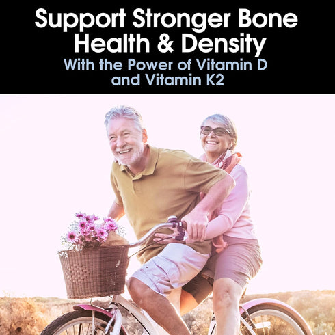 Vitamin D3, K2 Plus, C, E, MCT, Resveratrol, NADH, CoEnzyme Q10 - Supports Bone and Cellular Health - Gluten Free,
