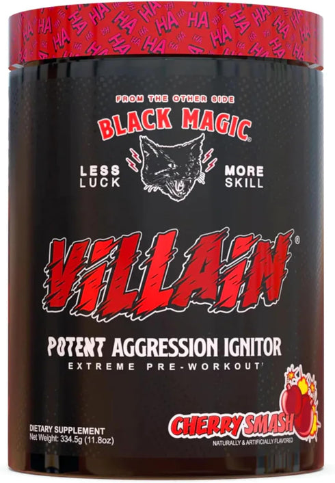 Black Magic Supply Villain High-Stim Nootropic Pre-Workout, Beta-Alanine, L-Tyrosine, & Caffeine, Pump & Focus, 25