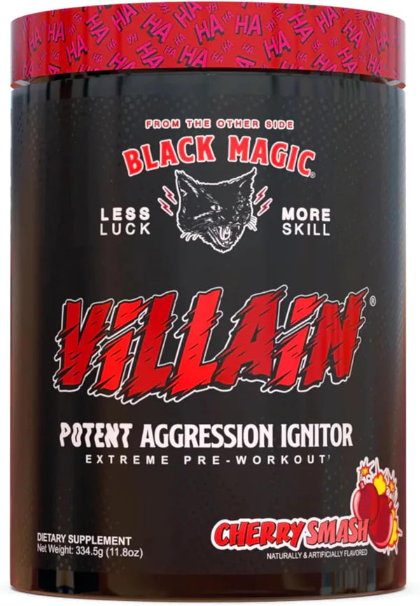 Black Magic Supply Villain High-Stim Nootropic Pre-Workout, Beta-Alanine, L-Tyrosine, & Caffeine, Pump & Focus, 25