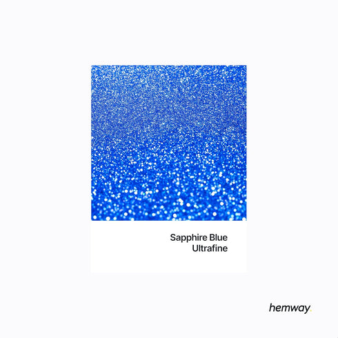 Hemway Premium Ultra Sparkle Glitter, Multi Purpose Metallic Flake for Arts Crafts, Sapphire Blue - 100g / 3.5oz