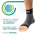 Run Forever Large/Black Open Toe Compression Socks for Women, Foot Compression Sleeve