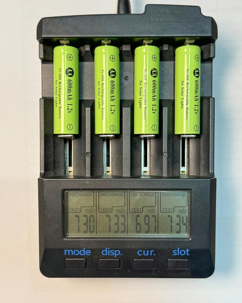 1.2V AA Ni-MH Rechargeable Battery, 600mAh Pre-Charged for Outdoor Solar Lights (AA-600mAh-12pack)