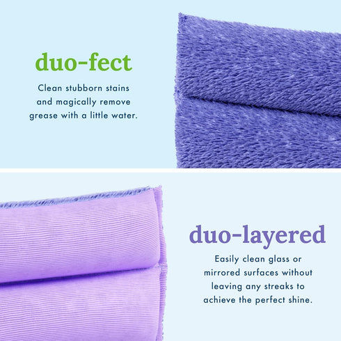 Pure-Sky Ultra Microfiber Cleaning Sponge - 2-in-1 for Glass and Multipurpose, Just Add Water