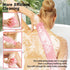 African Bath Sponge, Long Net Bath Sponge, Exfoliating Wash Net, Shower Body Scrubber (3pcs Pink, Beige, Green)
