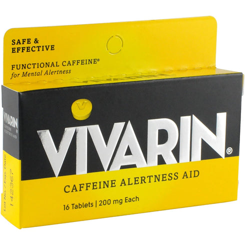 Vivarin Caffeine Alertness Aid, 200mg Tablets, 16 Count for Mental Alertness