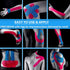Kinesiology Tape Athletic Pro Sports, 3 Rolls, 60 Precut Strips, Latex-Free for Muscle Support