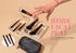 Cosme 9 FLAWLESS FACE MINI Makeup Brush Set, Foundation, Eyeshadow, Blush, Contour, and Powder Brushes with Case