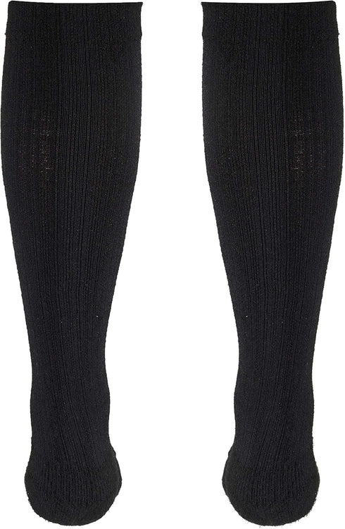 Truform Compression Socks, 15-20 mmHg, Ladies Gym Socks, Knee High, Black, Large