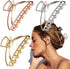 VinBee 3 PACK Large Metal Hair Claw Clips, Hair Catch Barrette Jaw Clamp for Women (4.13 inch)