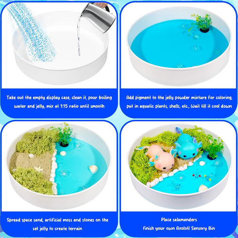 Set Axolotl Sensory Bin for Home Decor