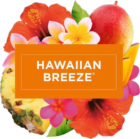 Glade PlugIns Plus Air Freshener Starter Kit, Hawaiian Breeze, 0.67 Fl Oz, 1 Warmer + 3 Refills, Scented Essential Oils