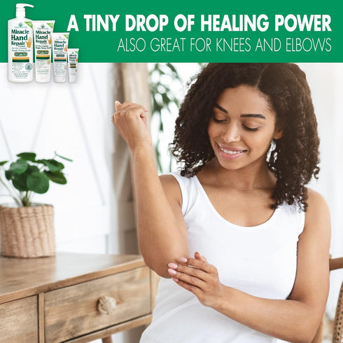Miracle of Aloe’s Miracle Hand Repair Cream, 4 oz Healing Aloe Vera Lotion for Dry, Cracked Hands, Non-Greasy (2-Pack)