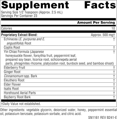Immune 2 OZ Source Naturals Wellness Herbal Resistance Liquid with Echinacea, Coptis, and Yin Chiao, Support* - Alcohol