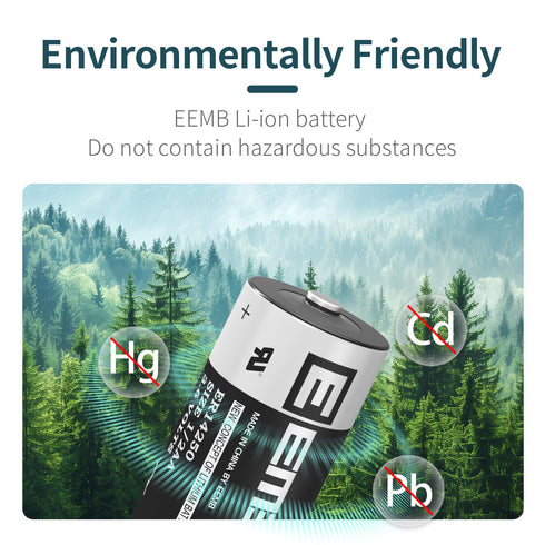 EEMB 20-Pack ER14250 1/2AA 3.6V Lithium Battery - Non-Rechargeable for Home Automation