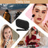 Portable Silicone Makeup Bag for Women, Small Travel Waterproof Cosmetic Bag with Zipper Closure (Black)