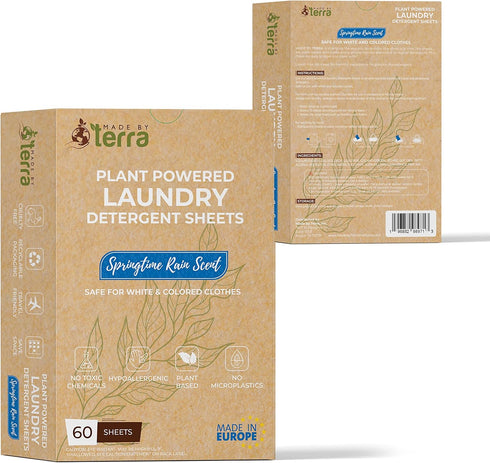 Laundry Detergent Pack, 60 Sheets, Springtime Rain Scent