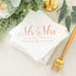 Crisky Wedding Napkins Mr Mrs Rose Gold Cocktail Beverage Dessert Napkins for Wedding Table Decoration, 100 Pcs, 3-Ply