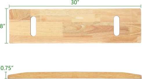 Wheelchair,Bed,Commode,or Chair,30" YPCBYNBS Wooden Transfer Board,Made of Heavy-Duty Hardwood for Transferring