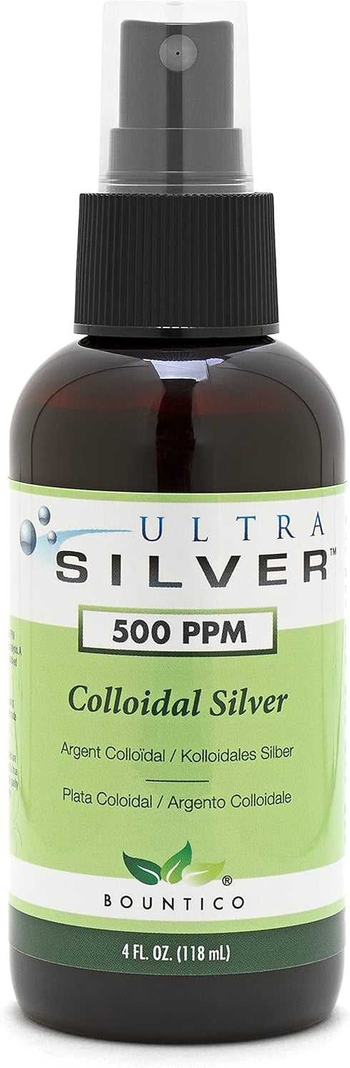 Ultra Silver Colloidal Silver, 500 PPM Fine Mist Spray, 4 Ounce
