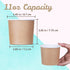 MATICAN 100-Count Paper Ice Cream Cups, 11-Oz Disposable Dessert Bowls for Hot or Cold Food, Party Supplies Treat Cups