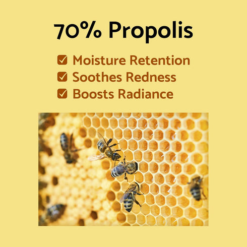 IUNIK Propolis 70% Serum, 17% Vitamins, Centella Asiatica for Dry Sensitive Acne-prone Skin
