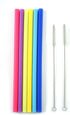 Norpro 474 Reusable Jumbo Silicone Drinking Straws - Includes 2 Cleaning Brushes