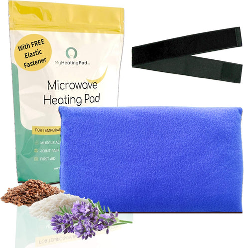 My Heating Pad for Pain Relief - Moist Microwavable Pad for Joints and Muscles, 1 Pack Blue, Lavender Scent