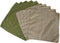 Microfiber Cleaning Cloths, Attract Dust, Use Wet or Dry, Reusable and Durable, 10 Pack, Green and Tan