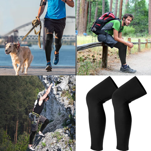 UV Protection Compression Leg Sleeves for Sports - Skylety Long Knee Sleeve for Men and Women