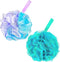 2Pcs Shower Loofahs Bath Sponges, 60g Large Soft Nylon Mesh Puff Balls, Exfoliating Body Scrubber Set for Men & Women