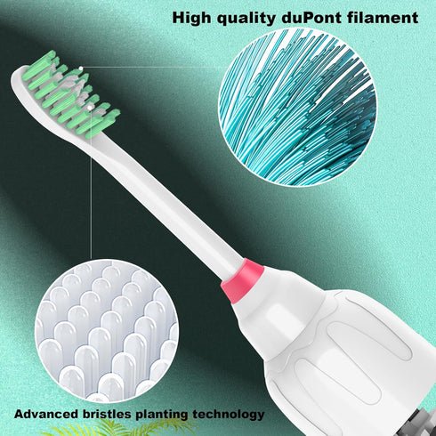 Replacement Heads for Philips Sonicare E Series Electric Toothbrush, 4 Pack for HX7023/64, HX7023/30, White