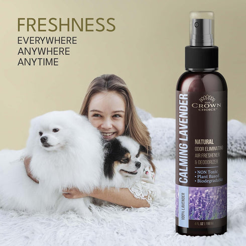 Lavender Air Freshener Spray, 2 PK 4 Oz each — Non-Toxic Essential Oil Odor Eliminator for Home, Toilet, Room