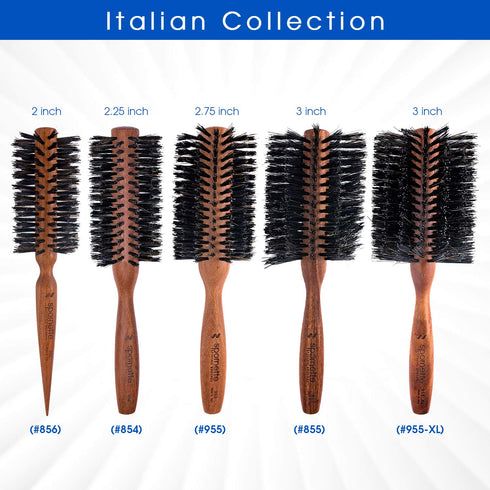 Spornette Italian 2.25 inch Round Boar Bristle Brush, Model 854