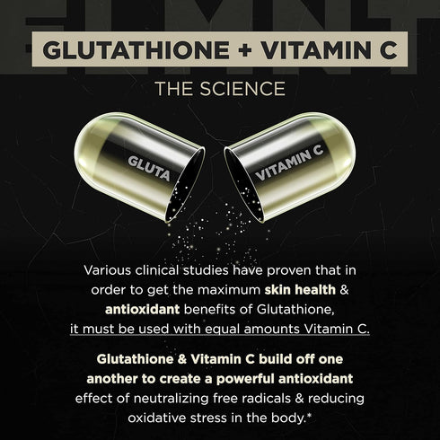 ELMNT 2150mg Liposomal Glutathione Supplement with Vitamin C, Quercetin & 1000mg Reduced L Glutathione - 90 Pills