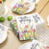Jingmore 100 Summer Pcs Spring Paper Guest Towels Floral Tulip Disposable Bathroom Hand Towels Decorative Butterfly