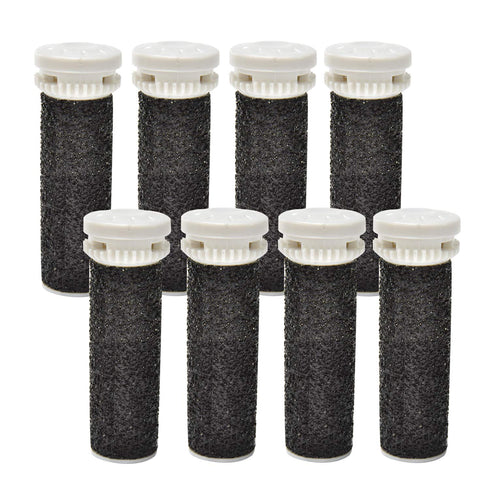 Jiumi 8 Pack Black Replacement Roller Refills Compatible with Scholl Express Pedi Foot