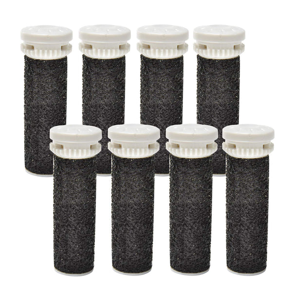 Jiumi 8 Pack Black Replacement Roller Refills Compatible with Scholl Express Pedi Foot