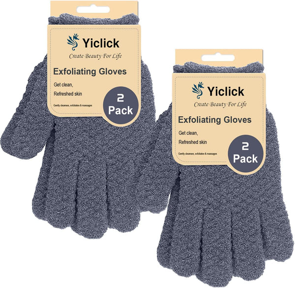 Yiclick Heavy Exfoliating Gloves, Body Scrubber for Bath Shower, Dead Skin Remover for Men and Women