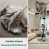 Feather Duster - Genuine Ostrich Feathers with Wooden Handle, Reusable Handheld Cleaning Supplies, Gray and Brown