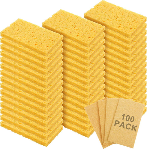 Zhengmy 100 Pieces Sponges Bulk Sponges Kitchen Compressed Sponge Natural Dish Sponge Compressed