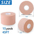 popbob (2 Pack) 2 Inch 15 Beige Athletic Sports Tape x Yards, Very Strong Adhesive and Hypoallergenic Breathable Cotton