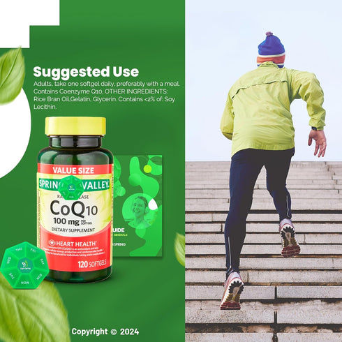 Rapid-Release CoQ10 100 mg, 120 Softgels with Exclusive Vitamins & Minerals Bundle, A to Z Guide + Pill Organizer