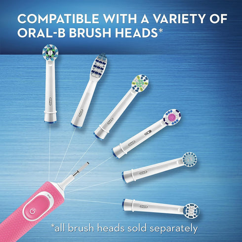Pink Oral-B Vitality FlossAction Electric Toothbrush with Replacement Head