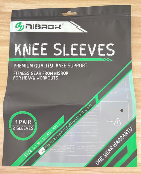Knee Sleeves (1 Pair), 7mm Neoprene Compression Braces for Cross Training, Weightlifting, and Basketball
